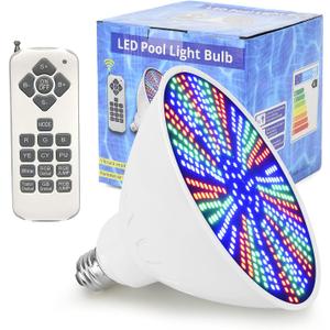12V 50W Pool Lights for Inground Pools Waterproof, Color Changing Pool Light Bulb with Remote Control, Replacement Bulb for Pentair, Hayward and Other E26 Screw in Type Bulbs 12V 50W Pool Lights for Inground Pools Waterproof, Color Changing Pool Light Bulb with Remote Control, Replacement Bulb for Pentair, Hayward and Other E26 Screw in Type Bulbs