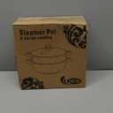 Steamer Pot for Cooking 11 inch Steamer Pot 2-tier Multipurpose 18/10 Stainless Steel Steam Pot Cookware with Lid for Vegetable, Dumpling, Stock, Sauce, Food