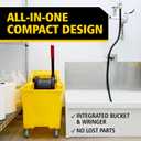 Rubbermaid Commercial 31 Quart Tandem Mop Bucket with Wringer and Drain