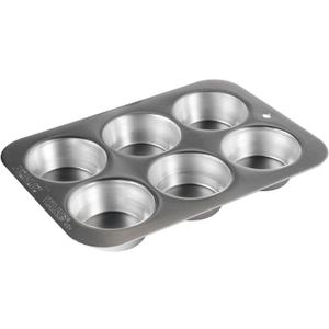 Nordic Ware Naturals Compact Muffin Pan - Natural Uncoated Aluminum, Toaster Oven and Broiler Safe
