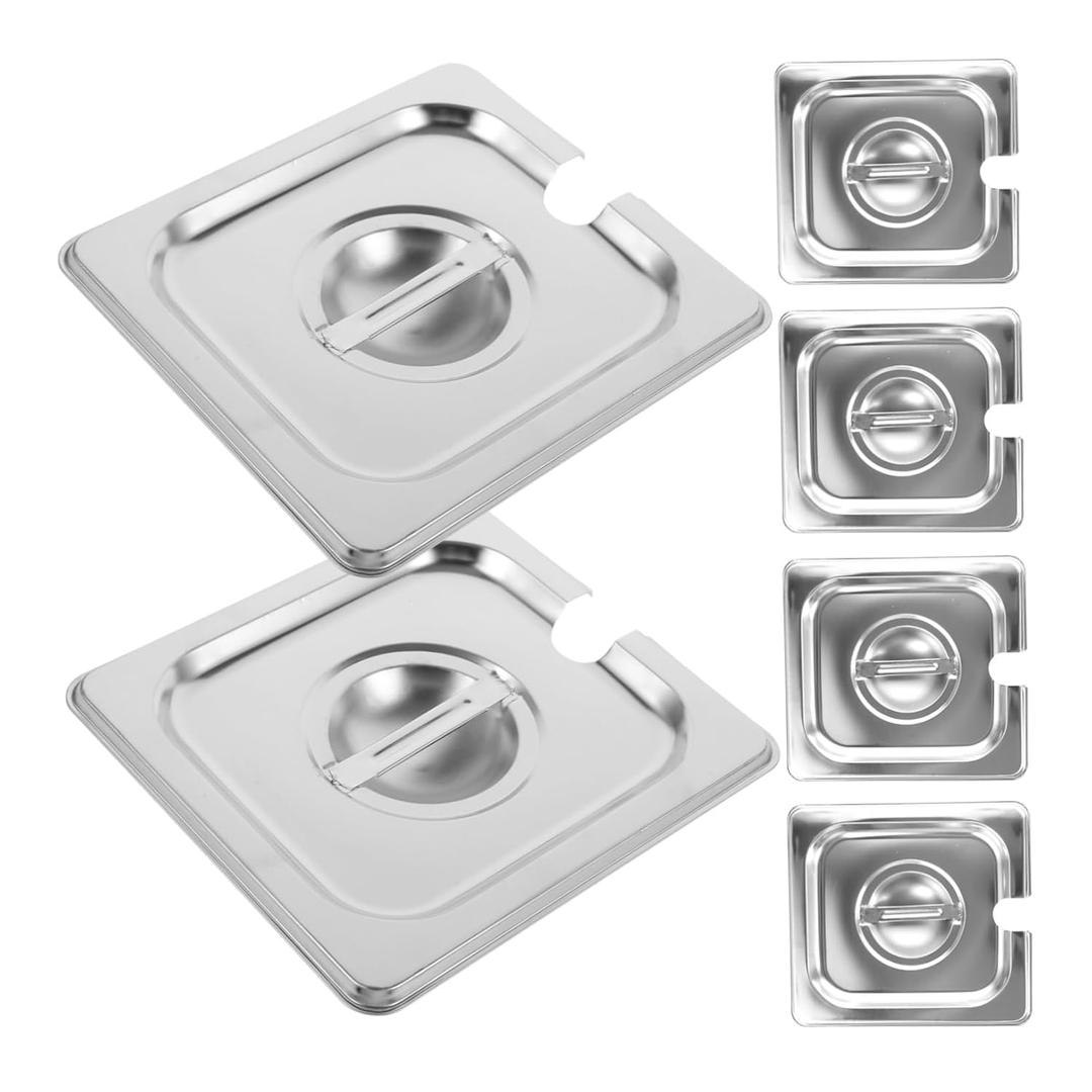 Stainless Steel Pot Lid Set Pot Covers Handles Pan Lid Replacement for Home Commercial Use Easy to Cle