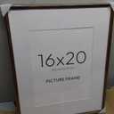 Axeman 16x20 Picture Frame, Walnut Wood Photo Frame, Matted to 11x14 Photos