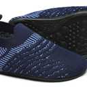 Hayeabi Toddler Kids Lightweight Indoor Outdoor House Slippers Shoes Non-Slip Grip Comfy Home Floor Shoes for Boys Girls (HaKids20003DarkBlue33)