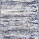 KOZYFLY Abstract Modern Washable 3x5 Area Rug Non-Slip Kitchen & Entryway Rug, Grey Blue Throw Rugs Indoor Mat for High-Traffic Door Entrance, Laundry, Nursery, Soft Bedroom Living Room Accent