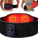 RENPHO Cordless Back Wrap Massager with Red light Therapy, Fathers Day Gifts Heating and Vibration, FSA Wearable Provides Lower Back Support Body Shoulder Heating Pad for Back Pain, Sweatproof TPU HSA