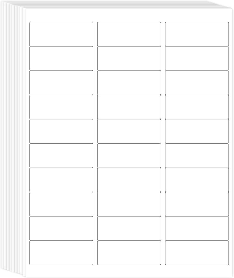 L LIKED Printable Address Labels, 1" x 2-5/8", 900 Labels, 30 per Sheet, Mailing Labels for Envelopes (30 Sheets)