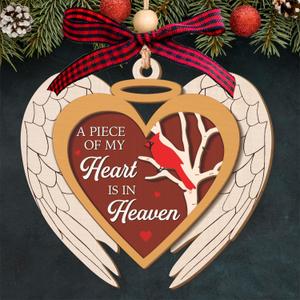 2 x NewEleven Memorial Ornament - Sympathy Gift, Heartfelt Messesage, Memorial Gifts for Loss of Mom, Dad - Heart Ornament from Friends, Family - Christmas Ornaments
