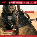 Tuff Pupper Elite Tactical Dog Harness | Dual Control Handles | Front & Back D-Rings | Fully Adjustable | Military Cobra Buckles | Heavy Duty Nylon Vest | Reflective MOLLE Dog Harness for Medium Dogs (M)