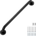 Grab Bars for Shower, 16 Inch Shower Handle, 1 Pack, Polished Nickel Grab Bars for Bathroom, Stainless Steel, Anti-Slip Textured Grip, 1-Inch Diameter, Wall-Mounted Safety Support for Seniors