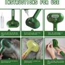 4 x Cat/Dog Deshedding Brush with Water Spray and Steamer - Grooming Tool for Shedding Hair Removal (Christmas Green)