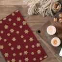 Qeheb Vintage Christmas Snowflake Kitchen Towels Set of 2, Red Christmas Dish Tea Towels for Kitchen, Rustic Winter Holiday Xmas Snowflake Decorative Hand Towels for Bathroom Decor, 16X24In