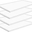 4 Pack 2x4 LED Flat Panel Light led Drop Ceiling Office Fixture,7800LM 5000K LED 2x4 Flat Panel Shop Light 0-10V Dimmable,Recessed Edge-Lit Fixture for School Hospital,ETL Listed,110-277V AC