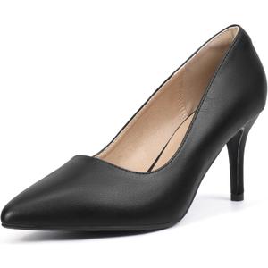 IDIFU IN3 High Heels Pumps Closed Toe Heels Women's Pumps Stiletto Pointed Toe Dress Shoes Wedding Prom Bridal Work Office Bride Bridesmaid Guest Trendy Dressy Fashion Comfortable Classic Pumps Shoes (9.5)
