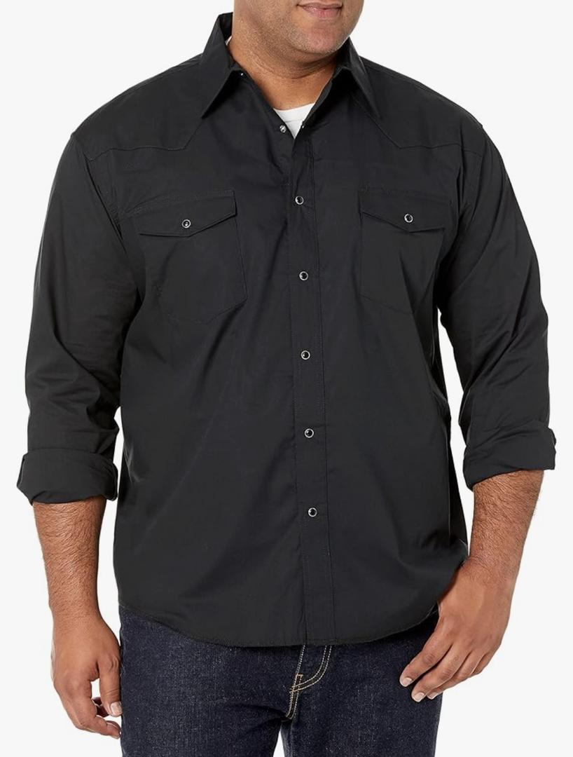 Wrangler Western Black Sport Shirt Size 3X