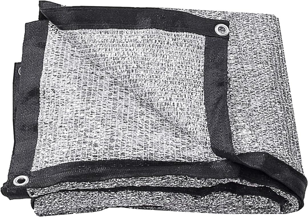 6.5ft x 6ft Aluminet Shade Cloth 70% Reflective Aluminium Shade Netting Sun Shade Cover with Grommets for Cars, Dogs, Outdoor, RV, Garden Patio