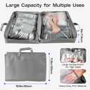 Shoe Bag for Travel with Handle, Travel Shoe Organizer Portable Luggage Shoe Storage Bag, Shoe Bags for Packing in Suitcase (Grey)