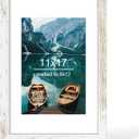 11x17 Picture Frame, Distressed White Wood Style, Wall Mounting