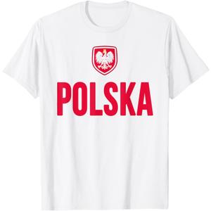 Poland T-shirt Polska Polish Flag Souvenir Gift Love T-Shirt, S
