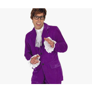 fun shack mens Mens 60s Movie Gigolo Purple Jacket L