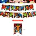 Party Decorations,Ninja Birthday Party Supplies Includes Banner- Cake Topper - Cupcake Toppers - Balloons