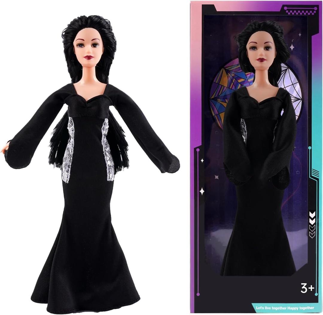 Mother Dolls with Gift Box, 11'' Mother Doll, Black High Heels and Black Hair, Gift for Fans
