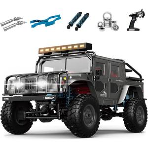 The perseids 1/12 RC Crawler 4WD Off-Road RTR Truck,Military-Style 4x4 Body, Metal Chassis & Drive Shaft, 2.4GHz Remote, LED Headlights