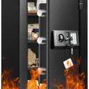 [] Fire Proof Safe for Home Documents, 4.5 Cuft Fireproof Safe for Home, Home Safes With Removable Shelf, Heavy Duty Safes with Anti-theft for Home, Office