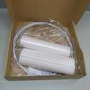 Drum Lamp shades Set of 2, White Line Lamp Shades for Table Lamps Floor Lamp, 13" Top X 13" Bottom X 10" High Large Fabric Lamp Shades, Easy Assembly Replacement Lampshades