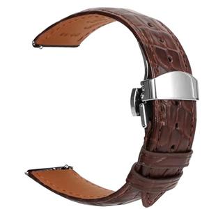 Wentokye Leather Watch Bands for Men,Leather Watch Band Quick Release Watch Straps,Alligator Watch bands Replacement Strap for Men and Women 18mm 20mm 21mm 22mm(Brown-18mm)