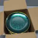 Rubtlamp 100Pcs Green Dessert Plates, 6 Inch Green Gold Plates,Small Salad Plates, Hammer Mini Appetizer plates,Heavy Duty Fancy Cake plates for Birthday Party Wedding Teatime