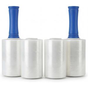 4 Pack Stretch Wrap for Moving, 5 Inch x 1000ft 80 Gauge, Heavy Duty Clear Plastic Wrap with Handles, Packing, Shipping, Pallet & Furniture Protection