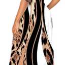 Women's Summer Maxi Dress Long Dress Casual Boho Sleeveless Strap Smocked Tiered Long Beach Sun Dresses, A4-leopard (L)
