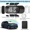 TINGLU Window Shades for Kia Carnival 2022-2026 8PCS Accessories Car Side Full Windows Rear Triangular Windshield Sun Shade Sun UV Rays & Privacy Protection for Camping,Napping,and Relaxing