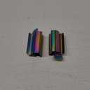 XYKEEY Toothpaste Tube Squeezer - Set of 2 Toothpaste Squeezer Rollers, Metal Toothpaste Tube Wringer Seat Holder Stand (Iridescent)
