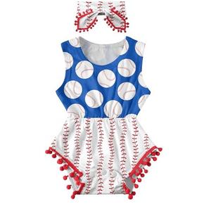 BFUSTYLE Baby Girl Clothes 0-24 Months Outfit Sleeveless Infant Romper
Cute Round Neck One Piece Bodysuit with Headband for Daily,Birthday,Party,Vacation Size 100