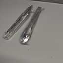2 Pack Serving Tongs Serving Utensils Salad Tongs Metal Buffet Tongs Non-slip & Easy Grip Stainless Steel Plated Buffet Serving Tongs, Salad, Ice, Oven (9.5 Inch) (Silver)