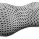 Lumbar Support Pillow for Office Chair, Memory Foam Lumbar Pillow for Lower Back Pain Relief (Grey)