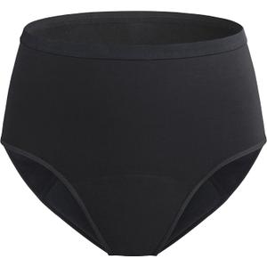 Women’s Incontinence Underwear Maximum Absorbency 5.6 oz Leak Proof Panties Washable Postpartum Bladder Control High Waisted Briefs 1 Pack (Black, M)