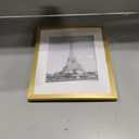 upsimples 11x14 Picture Frame, Display Pictures 8x10 with Mat or 11x14 Without Mat, Wall Hanging Photo Frame, Gold, 1 Pack