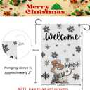 2 x Winter Snowman Let it Snow Garden Flag 12 x 18 Inch Merry Christmas Double Sided Linen Yard Flag Outside Farmhouse New Year Xmas Holiday Decor