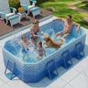 116" Foldable Pool for Kids & Adults,Indigo