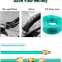 4 x 2pcs Premium Solid Brass Pneumatics Reusable PU Hose-End Repair Fitting, 3/8" Barb For 3/8-Inch ID Polyurethane Air Hose With 1/4" NPT