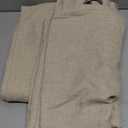 LAMIT Thermal Linen Textured Curtains 95 inches Long for Bedroom, Grommet Light Filtering Curtains Neutral Panels for Living Room/Farmhouse, Set of 2 Panels, W52 x L95, Natural Beige