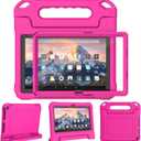 Kids Case for Amazon Fire 10 Pro/10 Plus/HD 10 Tablet(2023/2021 Release, 13th/11th Generation), Durable Shockproof Protective Cover with Screen Protector for Kindle Fire HD 10 Tablet, Pink
