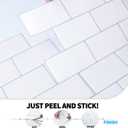 Art3d Premium 10-Sheet Peel and Stick Tile Backsplash - 12"x12" for Kitchen , Bright White