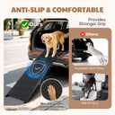 71" Extra Long Dog Ramp for Large Dogs, Heavy Duty Metal Frame Pet Ramp for High SUVs, Trucks and Cars, Portable Folding Travel Dog Ramps with Safety Latch, Supports up to 350lbs