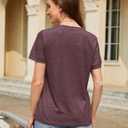 Summer Tops for Women Beach Fashion Spring Short Sleeve Shirts Outfits Business Tshirts Casual Blouses Clothes (Beige, S)