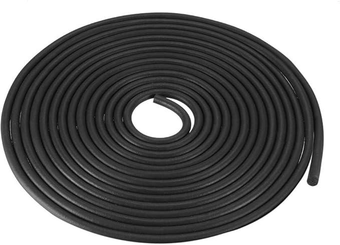 uxcell Foam Rubber Seal Weather Strip 5mm Diameter 5 Meters Long Black