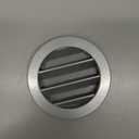 Calimaero WSGG 3" Inch Gray Round Metal Air Vent Grill Cover Flat Louver with Fly Screen Fits Only with Metal Ducts