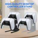 ASIEIT 2Packs Controller Holder, 2 Tier Universal Aluminum Display Stand for Desk Game Enthusiasts Gift Stand Compatible with Series XS, Elite 2, PS5, PS3, Switch Pro and Almost All Controller (Black & Silver)